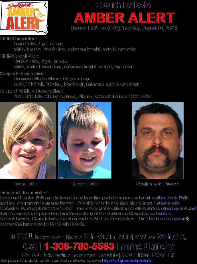 Amber Alert cancelled for Canadian children believed to be in danger in SD