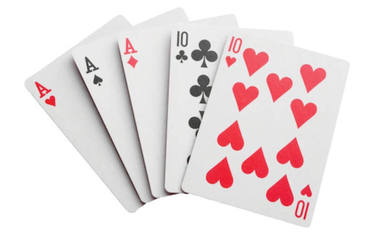 Playing cards representing the "Chase the Ace" fundraising game