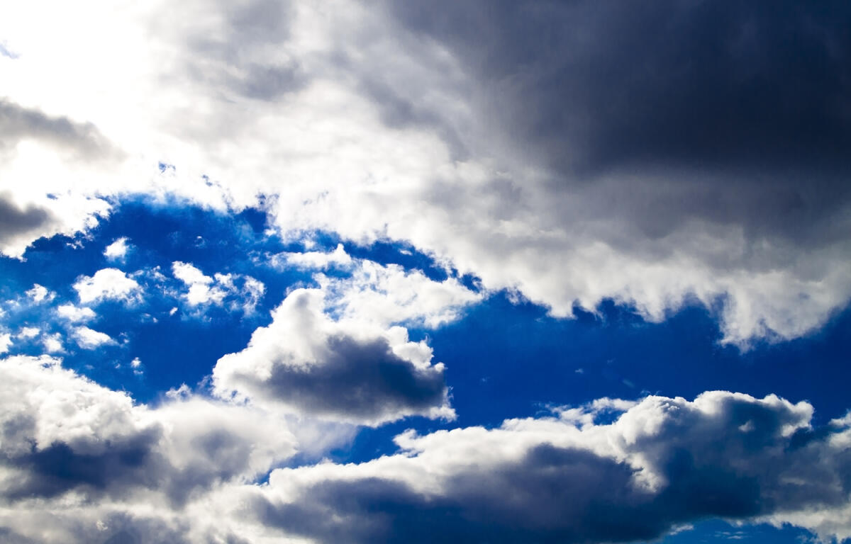 Work Week Weather, cloud in a blue sky
