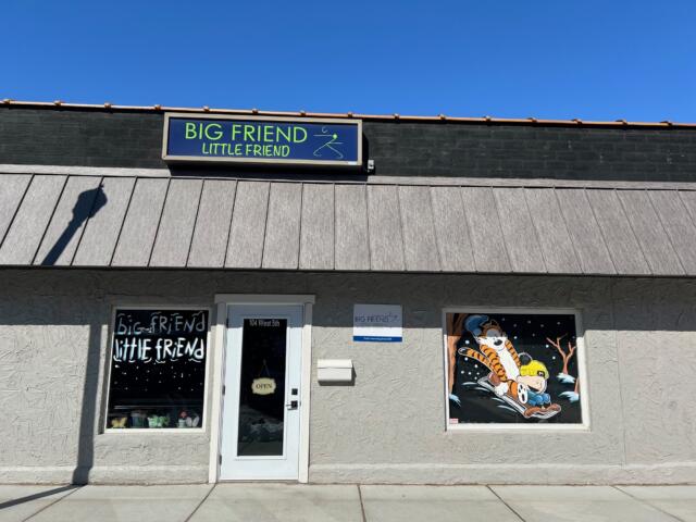 Big Friend Little Friend outside of building