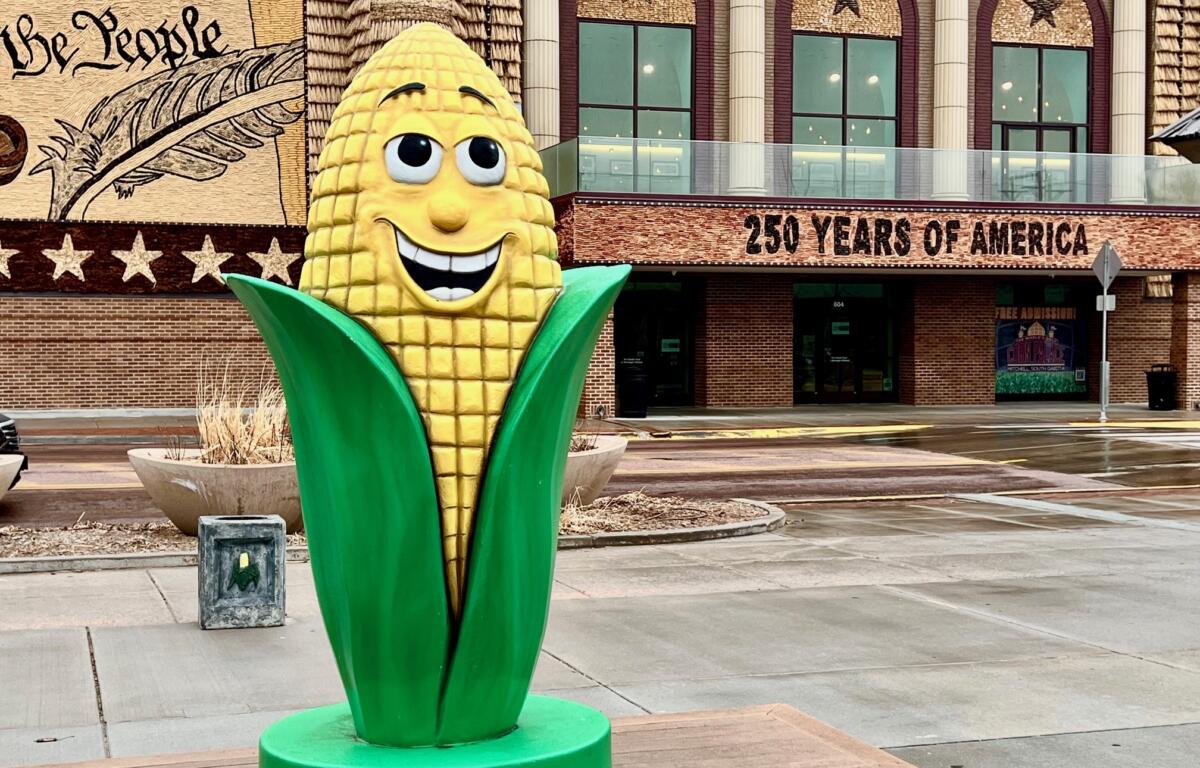 The Chamber Courtyard in downtown Mitchell, located across from the Corn Palace, will host student-run storefront businesses during the summer tourism season as part of the Mitchell Student Business Competition.