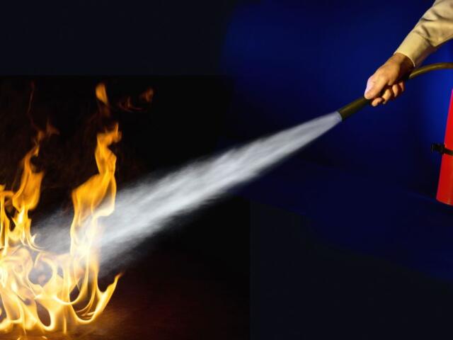 fire being extinguished