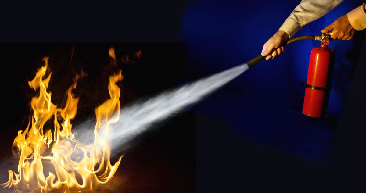 fire being extinguished