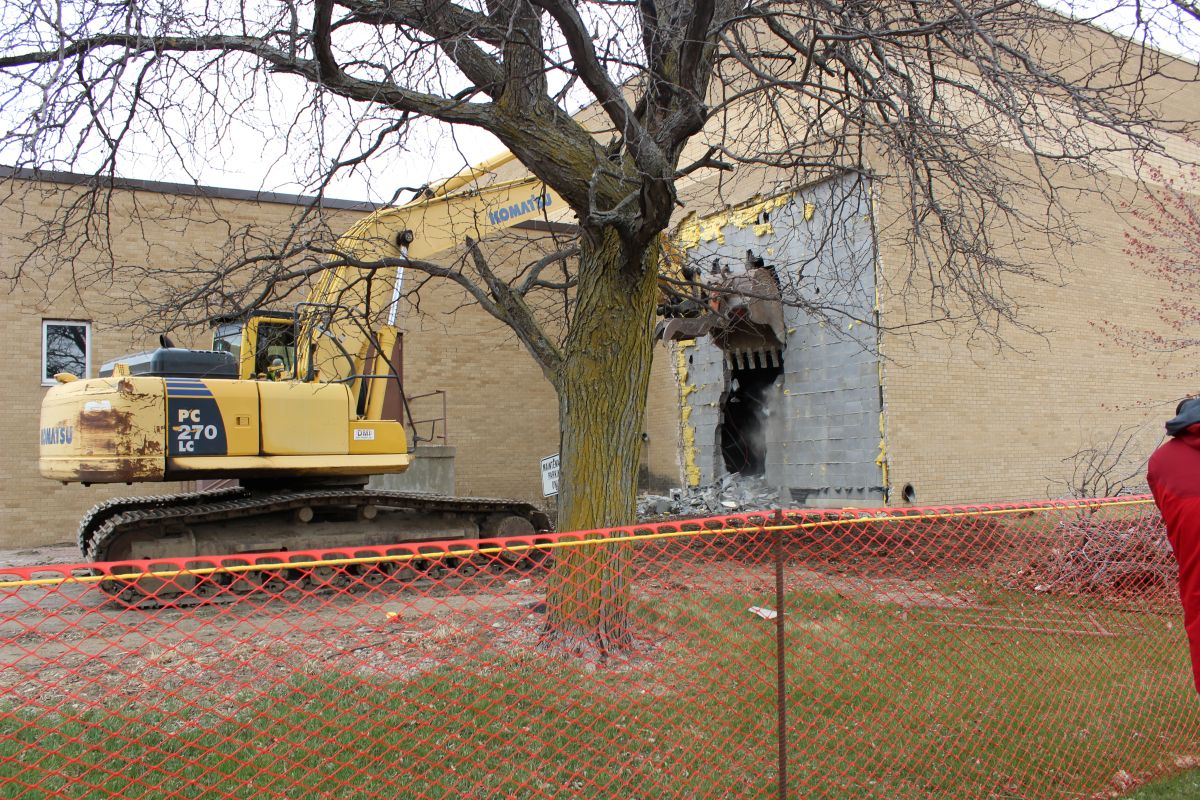 Bricks are available from the old Mitchell High School