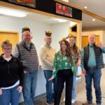 Members of the Mitchell Radio Group attempt the Lemon Head Challenge.