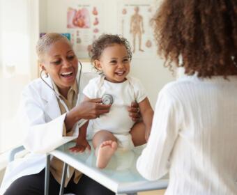 Mom, Baby, and Doctor