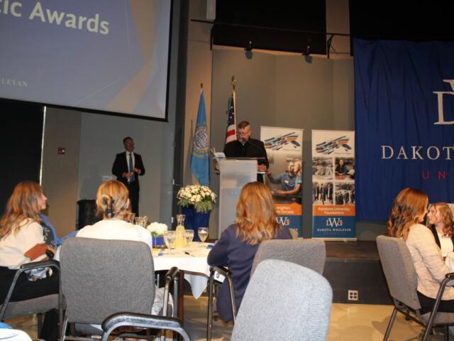 KMIT's Mike Kelly presenting awards
