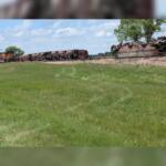 Train cars derailed between Kimball and White Lake in Aurora County, June 2026