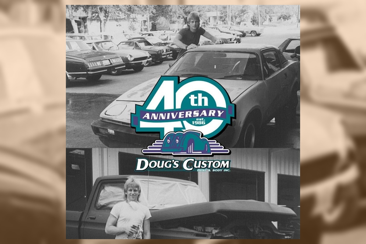 40th Anniversary Open House logo for Doug's Custom Paint and Body