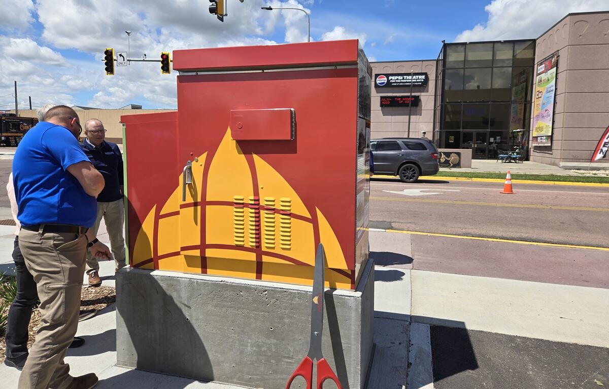 City logo on traffic box