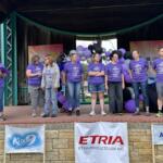 Heart and Sole Cancer Walk organizers on stage at the Hitchcock Park Bandshell.