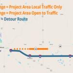 Detour route for Highway 38 construction. The project begins June 8th.