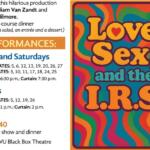 Flyer for the play, Love, Sex, and the I.R.S.