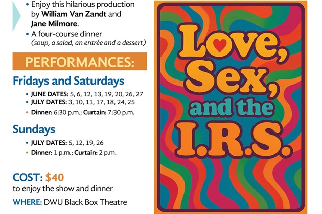 Flyer for the play, Love, Sex, and the I.R.S.
