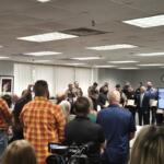 Crowd applauds after six awards were handed out for courage in saving two young children from a burning car in April