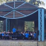 The Mitchell Municipal Band crowds onto the Saterlie Band Stand stage on Wednesday, June 10, 2026.