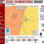 Threat of severe thunderstorms for June 9th and 10th, 2026.