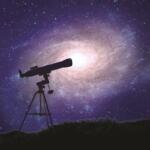 Telescope and night stars