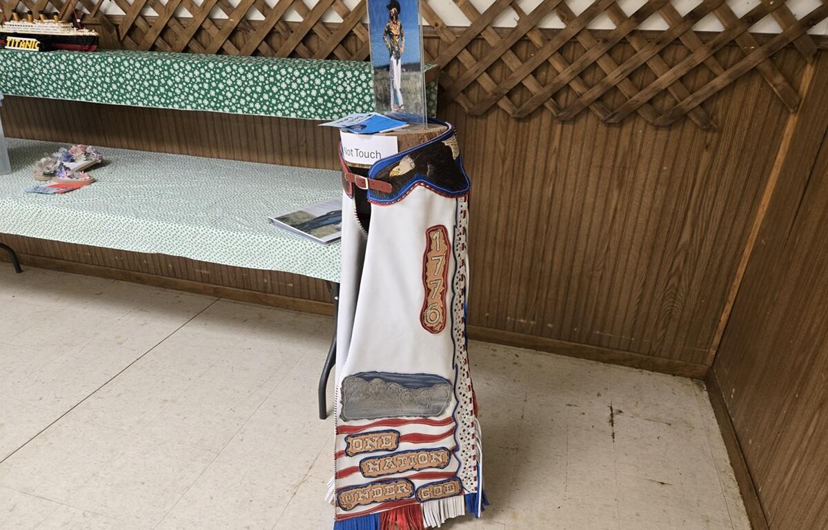 America 250 themed leather leg guards