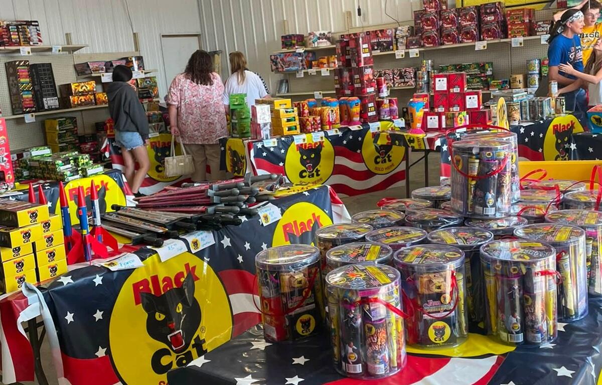 Bouza Fireworks with Black Cat shells galore on display
