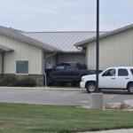 A GMC pickup truck crashed into Creekside Vet Clinic on Wednesday afternoon