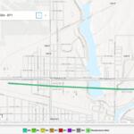 Path of tornado through Huron, SD on July 2, 2026.