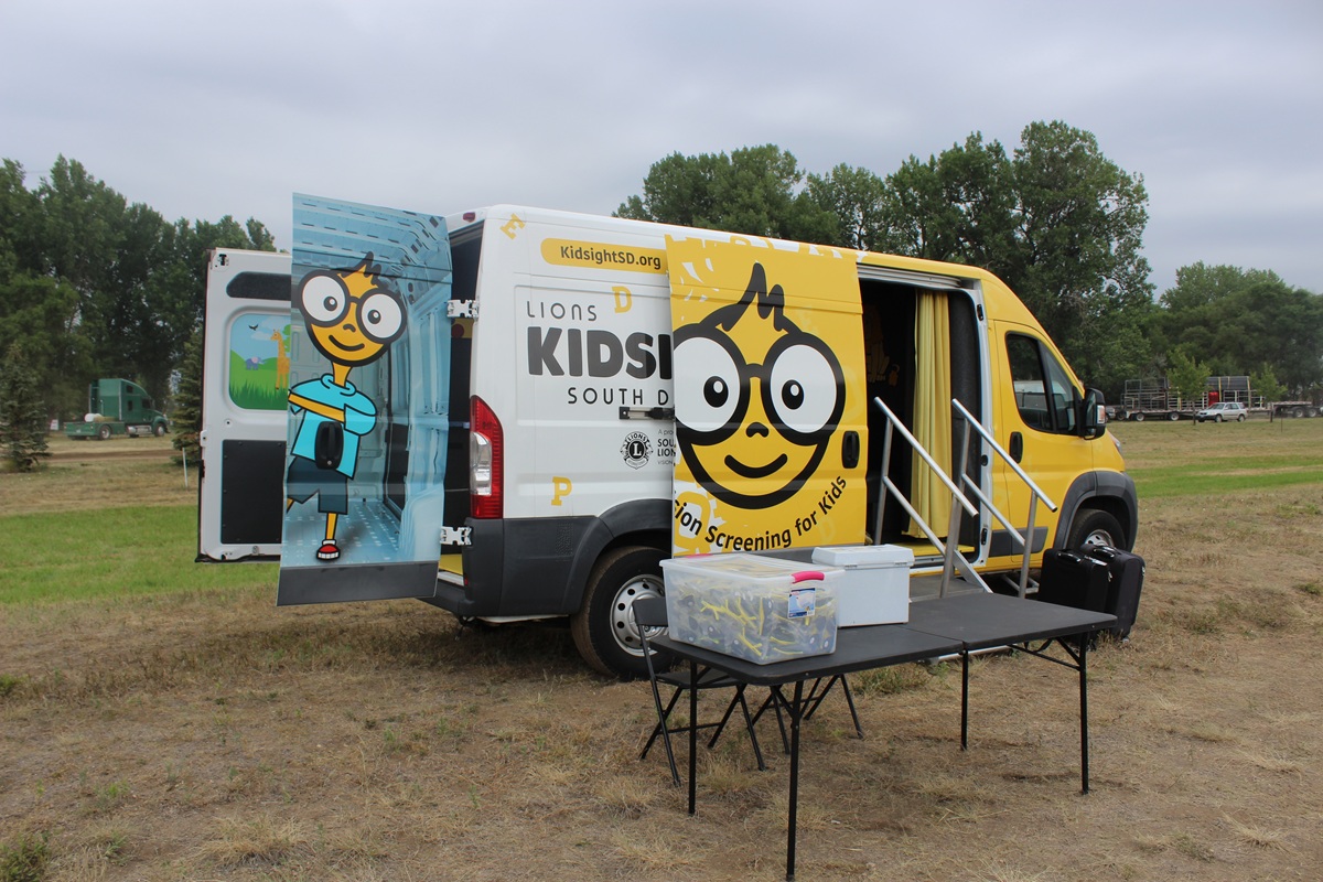 Mitchell Lions Club vision screening van