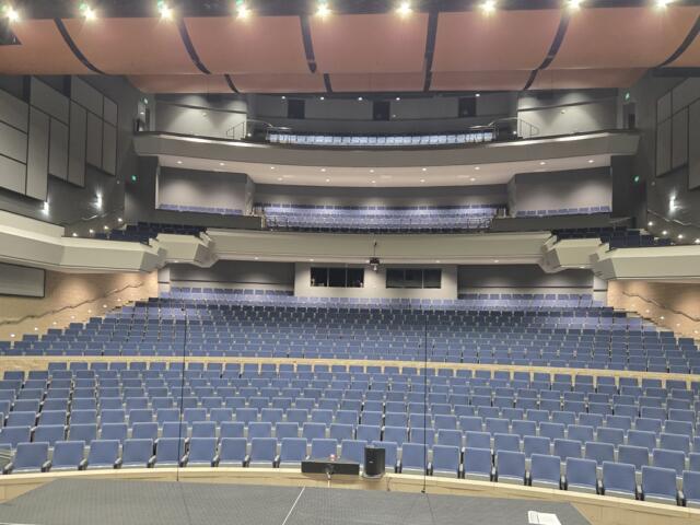 View of Performing Center seats from the stage.