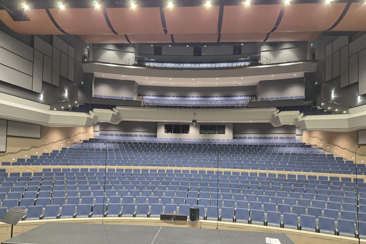 View of Performing Center seats from the stage.