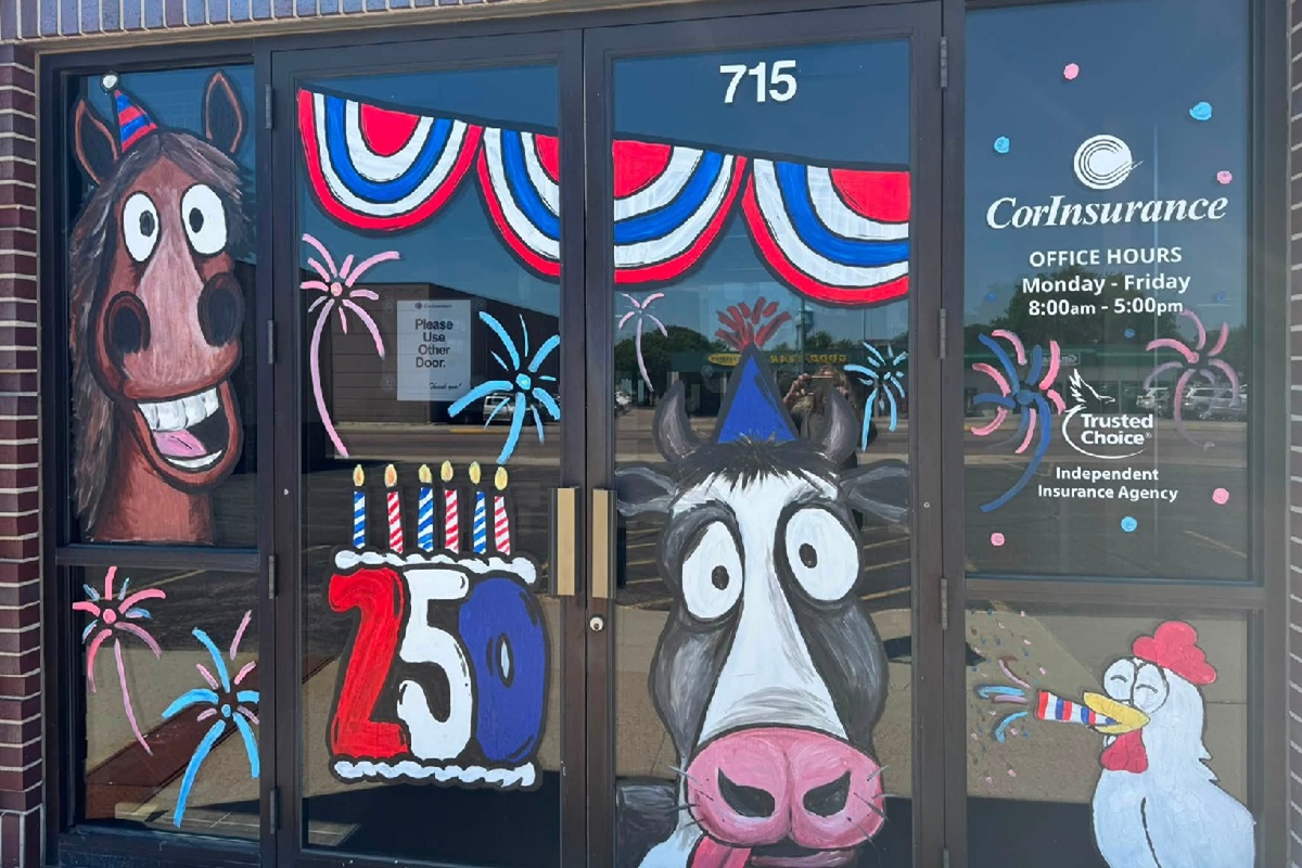 CorTrust Bank's 2026 window decorating design, which earned second place.