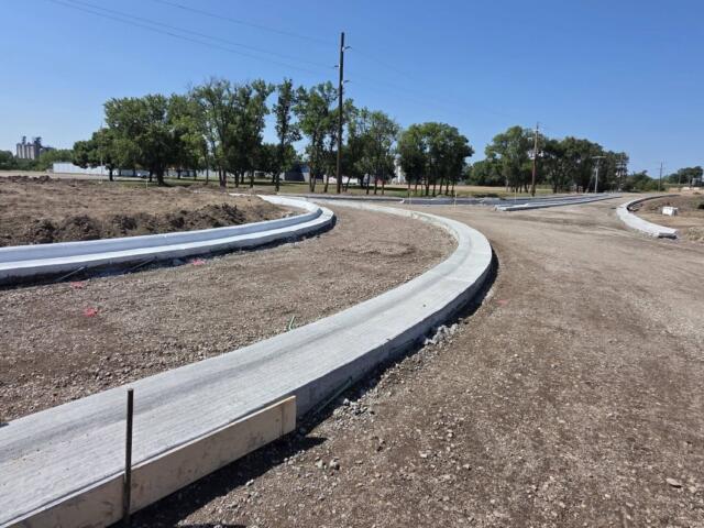 Concrete poured on roundabout project in Mitchell