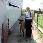 Carmindy Ferwerda and her goat