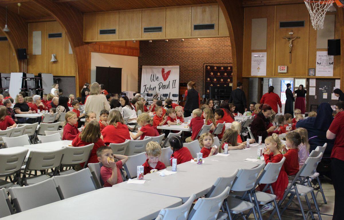 John Paul 2 celebrates John Paul Feast day and 140th with new mascot and interactive video display
