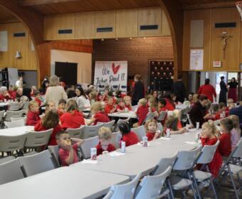 John Paul 2 celebrates John Paul Feast day and 140th with new mascot and interactive video display