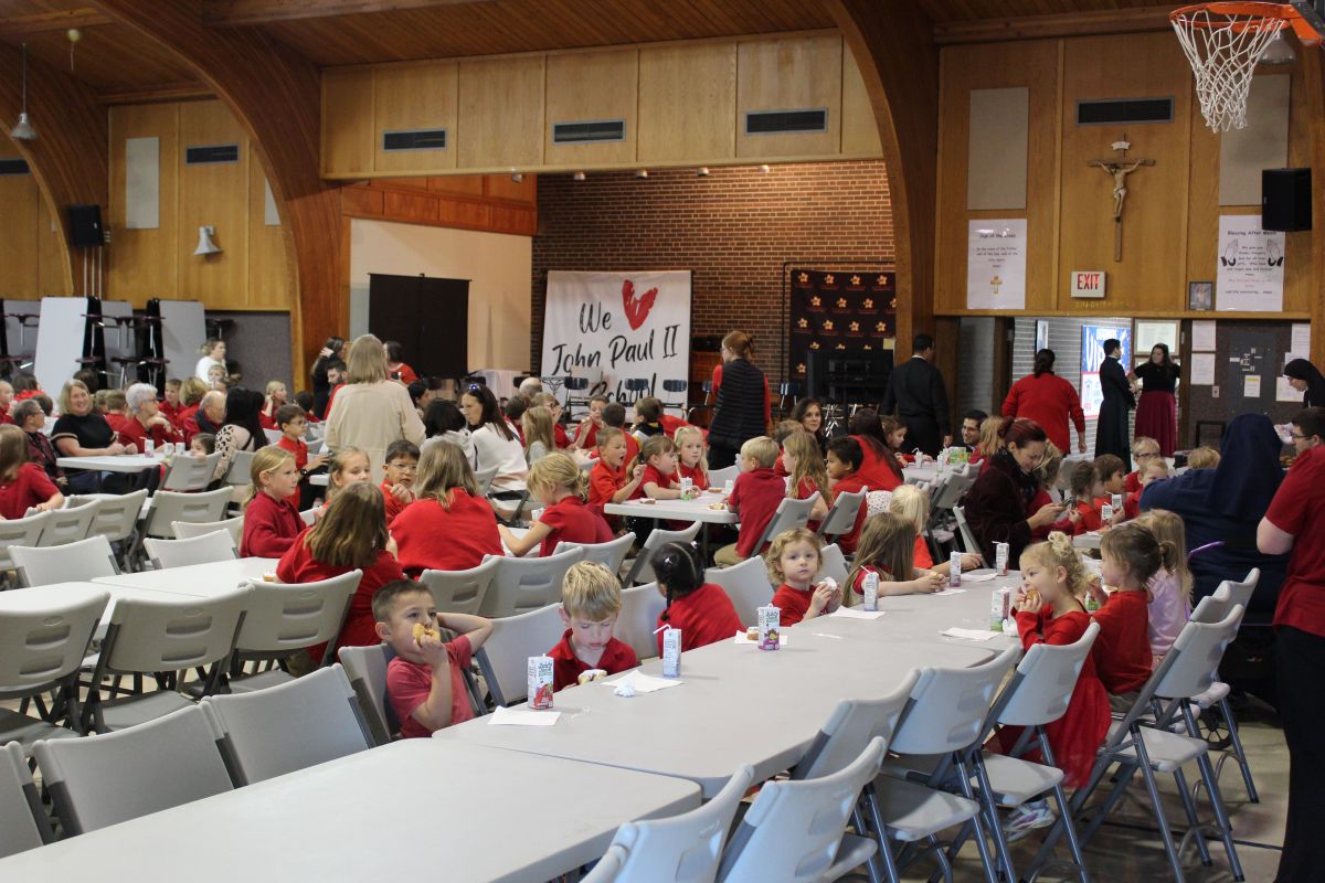 John Paul 2 celebrates John Paul Feast day and 140th with new mascot and interactive video display